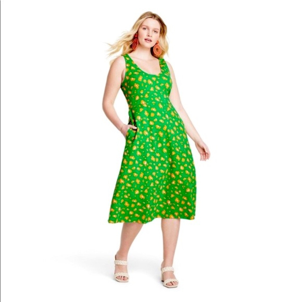 Tabitha Brown X Target , green Leopard dress